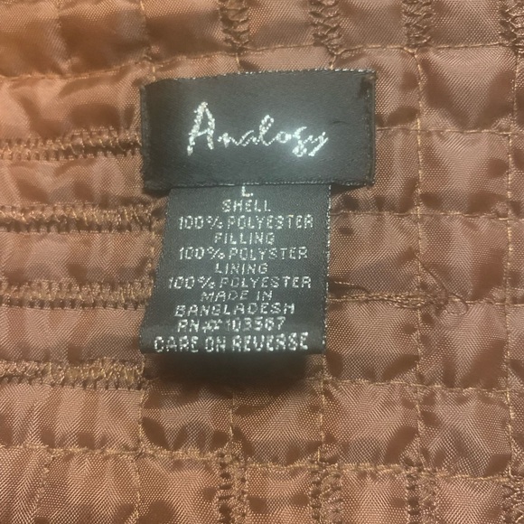 Analogy Vintage brown lightweight jacket, size L - Picture 3 of 8